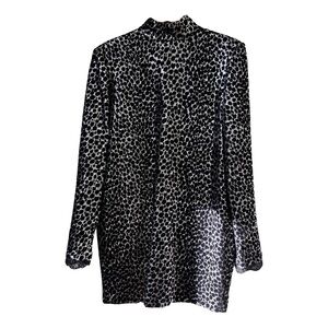 Philosophy di Lorenzo Serafini mini dress animal print velvet micro sequins lace
